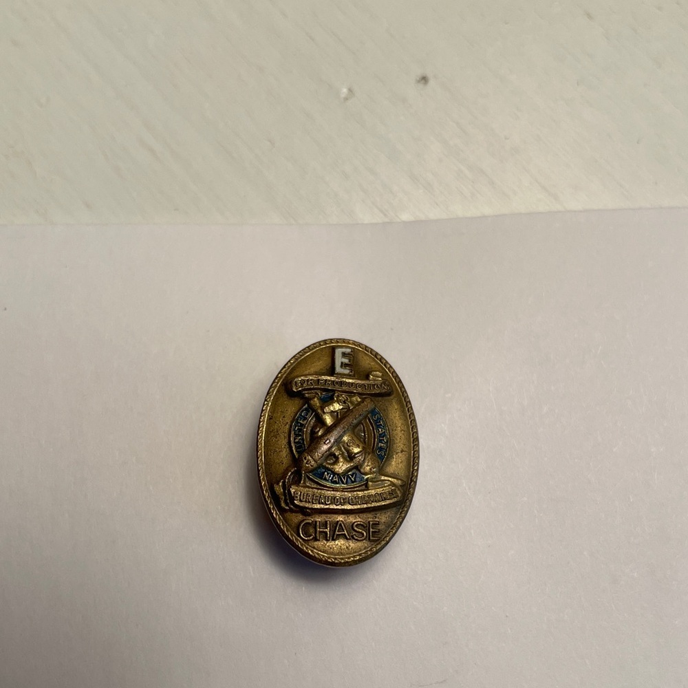 WWII US Navy Bureau of Ordinance “E” for Production Pin